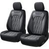 imageCoverado Fullset Car Seat CoversLeather Ford F150 Seat Covers Fit for 20152025 F150 and 20172025 F250 F350 F450 Super Duty Crew Cab XL XLT Lariat King Ranch Platinum BlackBlackGray