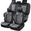 imageCoverado Fullset Car Seat CoversLeather Ford F150 Seat Covers Fit for 20152025 F150 and 20172025 F250 F350 F450 Super Duty Crew Cab XL XLT Lariat King Ranch Platinum BlackBlackGray