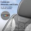 imageCoverado Pride Ride Car Seat Covers Full Set Rainbow Seat Covers for LGBTQ Leather Waterproof Universal Car Interior Covers Seat for Most Cars