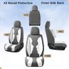imageCoverado Pride Ride Car Seat Covers Full Set Rainbow Seat Covers for LGBTQ Leather Waterproof Universal Car Interior Covers Seat for Most Cars