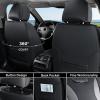 imageCoverado Pride Ride Car Seat Covers Full Set Rainbow Seat Covers for LGBTQ Leather Waterproof Universal Car Interior Covers Seat for Most CarsBlackGray