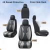 imageCoverado Pride Ride Car Seat Covers Full Set Rainbow Seat Covers for LGBTQ Leather Waterproof Universal Car Interior Covers Seat for Most CarsBlackGray