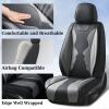 imageCoverado Pride Ride Car Seat Covers Full Set Rainbow Seat Covers for LGBTQ Leather Waterproof Universal Car Interior Covers Seat for Most CarsBlackGray