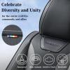 imageCoverado Pride Ride Car Seat Covers Full Set Rainbow Seat Covers for LGBTQ Leather Waterproof Universal Car Interior Covers Seat for Most CarsBlackGray