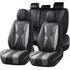 imageCoverado Pride Ride Car Seat Covers Full Set Rainbow Seat Covers for LGBTQ Leather Waterproof Universal Car Interior Covers Seat for Most CarsBlackGray