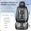 imageCoverado Pride Ride Car Seat Covers Full Set Rainbow Seat Covers for LGBTQ Leather Waterproof Universal Car Interior Covers Seat for Most CarsBlackGray