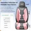 imageCoverado Pride Ride Car Seat Covers Full Set Rainbow Seat Covers for LGBTQ Leather Waterproof Universal Car Interior Covers Seat for Most CarsBlackPink