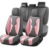 imageCoverado Pride Ride Car Seat Covers Full Set Rainbow Seat Covers for LGBTQ Leather Waterproof Universal Car Interior Covers Seat for Most CarsBlackPink