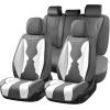 imageCoverado Pride Ride Car Seat Covers Full Set Rainbow Seat Covers for LGBTQ Leather Waterproof Universal Car Interior Covers Seat for Most CarsBlackWhite