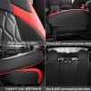imageCoverado Seat Covers 4 Door for Jeep Wrangler 2PCS Leather Car Seat Cover for Jeep Wrangler Vehicle Accessories Custom Fit for 20182024 Jeep Wrangler Seat Covers 2Door4DoorBlueRed