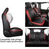 imageCoverado Seat Covers 4 Door for Jeep Wrangler 2PCS Leather Car Seat Cover for Jeep Wrangler Vehicle Accessories Custom Fit for 20182024 Jeep Wrangler Seat Covers 2Door4DoorBlueRed