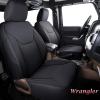 imageCoverado Seat Covers 4 Door for Jeep Wrangler 2PCS Leather Car Seat Cover for Jeep Wrangler Vehicle Accessories Custom Fit for 20182024 Jeep Wrangler Seat Covers 2Door4DoorBlueBlack