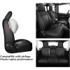 imageCoverado Seat Covers 4 Door for Jeep Wrangler 2PCS Leather Car Seat Cover for Jeep Wrangler Vehicle Accessories Custom Fit for 20182024 Jeep Wrangler Seat Covers 2Door4DoorBlueBlack