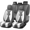 imageCoverado Pride Ride Car Seat Covers Full Set Rainbow Seat Covers for LGBTQ Leather Waterproof Universal Car Interior Covers Seat for Most Cars