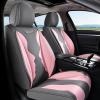 imageCoverado Pride Ride Car Seat Covers Full Set Rainbow Seat Covers for LGBTQ Leather Waterproof Universal Car Interior Covers Seat for Most CarsBlackPink