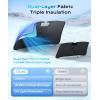 image2025 Upgrade Coverado Windshield Sun Shade UPF80 Sunshade for Car Windshield Blocks Heat ampamp UV Rays Thickened Vinyl Coating Keep Cool Protect Interior M 57x32 for SedansSUVsMedium57L x 32W