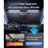 image2025 Upgrade Coverado Windshield Sun Shade UPF80 Sunshade for Car Windshield Blocks Heat ampamp UV Rays Thickened Vinyl Coating Keep Cool Protect Interior M 57x32 for SedansSUVsLarge61L x 34W