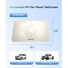 image2025 Upgrade Coverado Windshield Sun Shade UPF80 Sunshade for Car Windshield Blocks Heat ampamp UV Rays Thickened Vinyl Coating Keep Cool Protect Interior M 57x32 for SedansSUVsLarge61L x 34W
