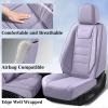 imageCoverado Car Seat Covers Full Set Seat Covers for Cars Waterproof Leather Car Seat Cushion Universal Car Interior Covers Seat Protectors for Most Cars BluePurple