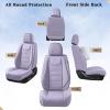 imageCoverado Car Seat Covers Full Set Seat Covers for Cars Waterproof Leather Car Seat Cushion Universal Car Interior Covers Seat Protectors for Most Cars BluePurple
