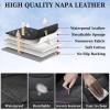 imageCoverado Car Seat Covers Full Set Seat Covers for Cars Waterproof Leather Car Seat Cushion Universal Car Interior Covers Seat Protectors for Most Cars BlueBlackRedline