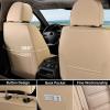 imageCoverado Car Seat Covers Full Set Seat Covers for Cars Waterproof Leather Car Seat Cushion Universal Car Interior Covers Seat Protectors for Most Cars BlueBeige