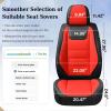 imageCoverado Car Seat Covers Full Set Seat Covers for Cars Waterproof Leather Car Seat Cushion Universal Car Interior Covers Seat Protectors for Most Cars BlueBlackRed