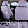 imageCoverado Car Seat Covers Full Set Seat Covers for Cars Waterproof Leather Car Seat Cushion Universal Car Interior Covers Seat Protectors for Most Cars BluePurple
