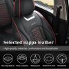 imageCoverado Seat Covers Front Seats Luxury Leather Black Car Seat Cover Waterproof Automotive Car Seat Covers Protector Interior Accessories Universal Fit Most Sedans SUVs Pickup TrucksBlackRed