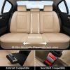 imageCoverado Seat Covers Front Seats Luxury Leather Black Car Seat Cover Waterproof Automotive Car Seat Covers Protector Interior Accessories Universal Fit Most Sedans SUVs Pickup TrucksBeige