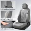 imageCoverado Seat Covers Front Seats Luxury Leather Black Car Seat Cover Waterproof Automotive Car Seat Covers Protector Interior Accessories Universal Fit Most Sedans SUVs Pickup TrucksGray