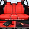 imageCoverado Seat Covers Front Seats Luxury Leather Black Car Seat Cover Waterproof Automotive Car Seat Covers Protector Interior Accessories Universal Fit Most Sedans SUVs Pickup TrucksRed