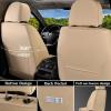 imageCoverado Seat Covers Front Seats Luxury Leather Black Car Seat Cover Waterproof Automotive Car Seat Covers Protector Interior Accessories Universal Fit Most Sedans SUVs Pickup TrucksBeige