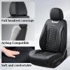 imageCoverado Seat Covers Front Seats Luxury Leather Black Car Seat Cover Waterproof Automotive Car Seat Covers Protector Interior Accessories Universal Fit Most Sedans SUVs Pickup TrucksBlack