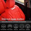 imageCoverado Seat Covers Front Seats Luxury Leather Black Car Seat Cover Waterproof Automotive Car Seat Covers Protector Interior Accessories Universal Fit Most Sedans SUVs Pickup TrucksRed