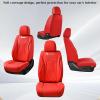 imageCoverado Seat Covers Front Seats Luxury Leather Black Car Seat Cover Waterproof Automotive Car Seat Covers Protector Interior Accessories Universal Fit Most Sedans SUVs Pickup TrucksRed