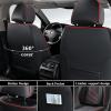 imageCoverado Seat Covers Front Seats Luxury Leather Black Car Seat Cover Waterproof Automotive Car Seat Covers Protector Interior Accessories Universal Fit Most Sedans SUVs Pickup TrucksBlackRed