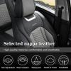 imageCoverado Seat Covers Front Seats Luxury Leather Black Car Seat Cover Waterproof Automotive Car Seat Covers Protector Interior Accessories Universal Fit Most Sedans SUVs Pickup TrucksBlackGray