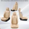 imageCoverado Seat Covers Front Seats Luxury Leather Black Car Seat Cover Waterproof Automotive Car Seat Covers Protector Interior Accessories Universal Fit Most Sedans SUVs Pickup TrucksBeige