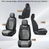 imageCoverado Seat Covers Front Seats Luxury Leather Black Car Seat Cover Waterproof Automotive Car Seat Covers Protector Interior Accessories Universal Fit Most Sedans SUVs Pickup TrucksBlackGray