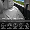 imageCoverado Seat Covers Front Seats Luxury Leather Black Car Seat Cover Waterproof Automotive Car Seat Covers Protector Interior Accessories Universal Fit Most Sedans SUVs Pickup TrucksGray