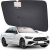image2025 Upgrade Coverado Windshield Sun Shade UPF80 Sunshade for Car Windshield Blocks Heat ampamp UV Rays Thickened Vinyl Coating Keep Cool Protect Interior M 57x32 for SedansSUVsMedium57L x 32W