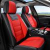 imageCoverado Car Seat Covers Full Set Seat Covers for Cars Waterproof Leather Car Seat Cushion Universal Car Interior Covers Seat Protectors for Most Cars BlueBlackRed