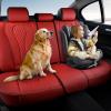 imageCoverado Back Seat Covers Waterproof Car Protectors Black Leather Seat Covers 3Piece Automotive Seat Covers for Back Seats Universal Fit for SUVs ampamp Cars AllWeather ProtectionRed