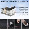 imageCoverado Back Seat Covers Waterproof Car Protectors Black Leather Seat Covers 3Piece Automotive Seat Covers for Back Seats Universal Fit for SUVs ampamp Cars AllWeather ProtectionBlackRed line