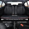 imageCoverado Back Seat Covers Waterproof Car Protectors Black Leather Seat Covers 3Piece Automotive Seat Covers for Back Seats Universal Fit for SUVs ampamp Cars AllWeather ProtectionBlackRed line