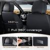 imageCoverado Car Seat Covers Full Set Seat Covers for Cars Front Seat Covers and Back Seat Cover Waterproof Leather Automotive Seat Cover Universal Car Interior Protectors Cushion for Most Cars RedBlack