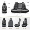 imageCoverado Car Seat Covers Full Set Seat Covers for Cars Front Seat Covers and Back Seat Cover Waterproof Leather Automotive Seat Cover Universal Car Interior Protectors Cushion for Most Cars RedBlackGray