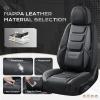 imageCoverado Car Seat Covers Full Set Seat Covers for Cars Front Seat Covers and Back Seat Cover Waterproof Leather Automotive Seat Cover Universal Car Interior Protectors Cushion for Most Cars RedBlack