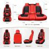 imageCoverado Car Seat Covers Full Set Seat Covers for Cars Front Seat Covers and Back Seat Cover Waterproof Leather Automotive Seat Cover Universal Car Interior Protectors Cushion for Most Cars RedBlackRed